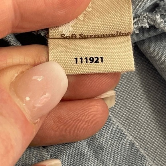 Soft Surroundings Alee Tencel Chambray Tunic PXL - Picture 12 of 12